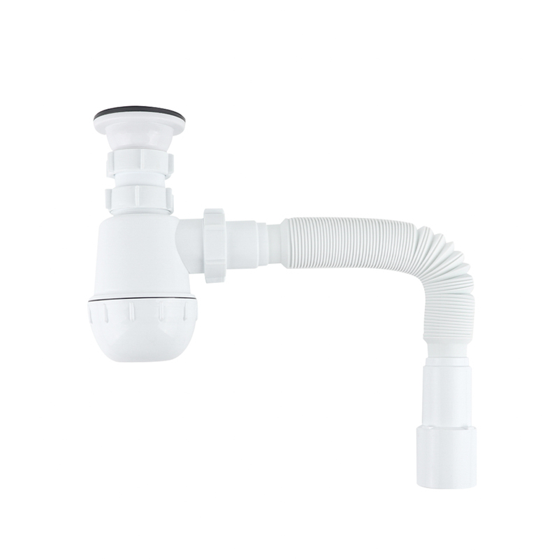 Сифон бутылочный для раковины IDDIS Optima Home 900AVG0010VD (белый)