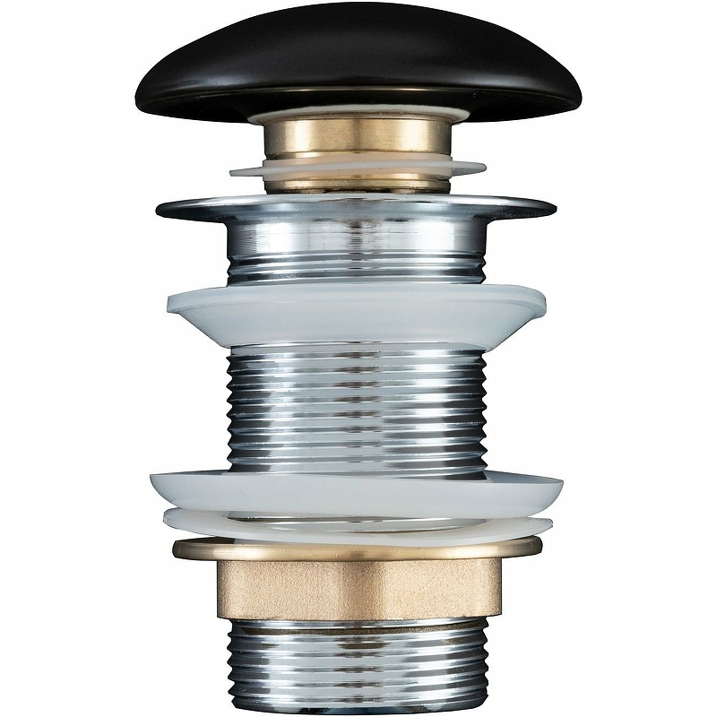 Донный клапан Aquanet click-clack 330953 (черный матовый)