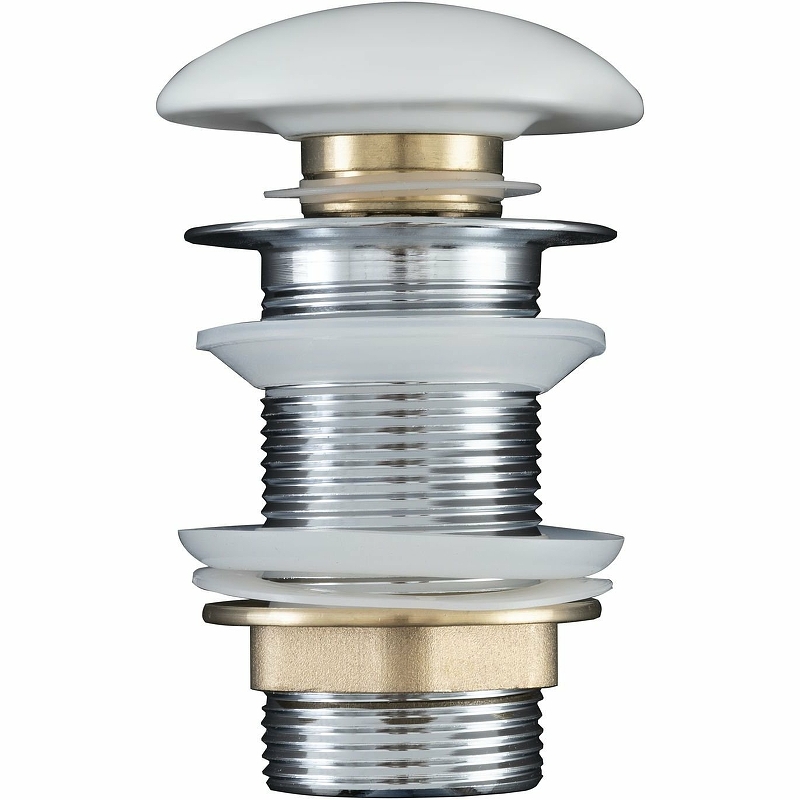 Донный клапан Aquanet click-clack 330951 (белый матовый)