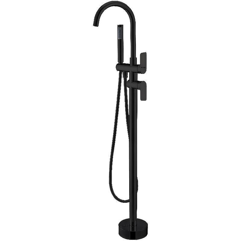 Смеситель напольный Black&White Universe 8320BUK (чёрный матовый)