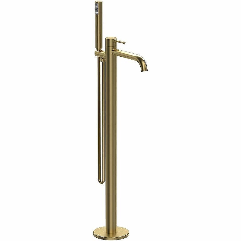 Смеситель напольный для раковины Vincea Desire VTF-1DBG (золото брашированное)