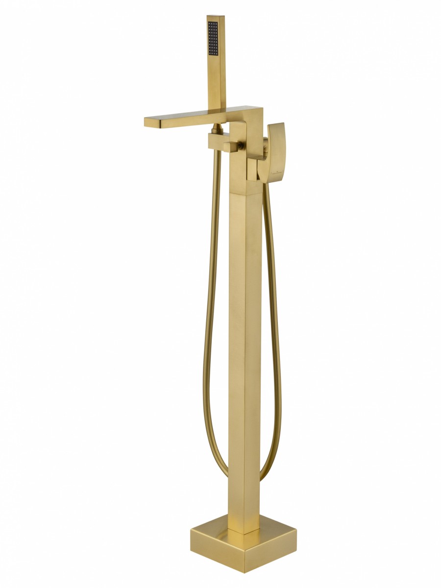 Смеситель напольный для ванны Wonzon & Woghand FIT WW-88649009-BG (брашированное золото)