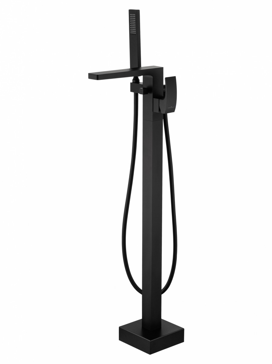 Смеситель напольный для ванны Wonzon & Woghand FIT WW-88649009-MB (чёрный матовый)
