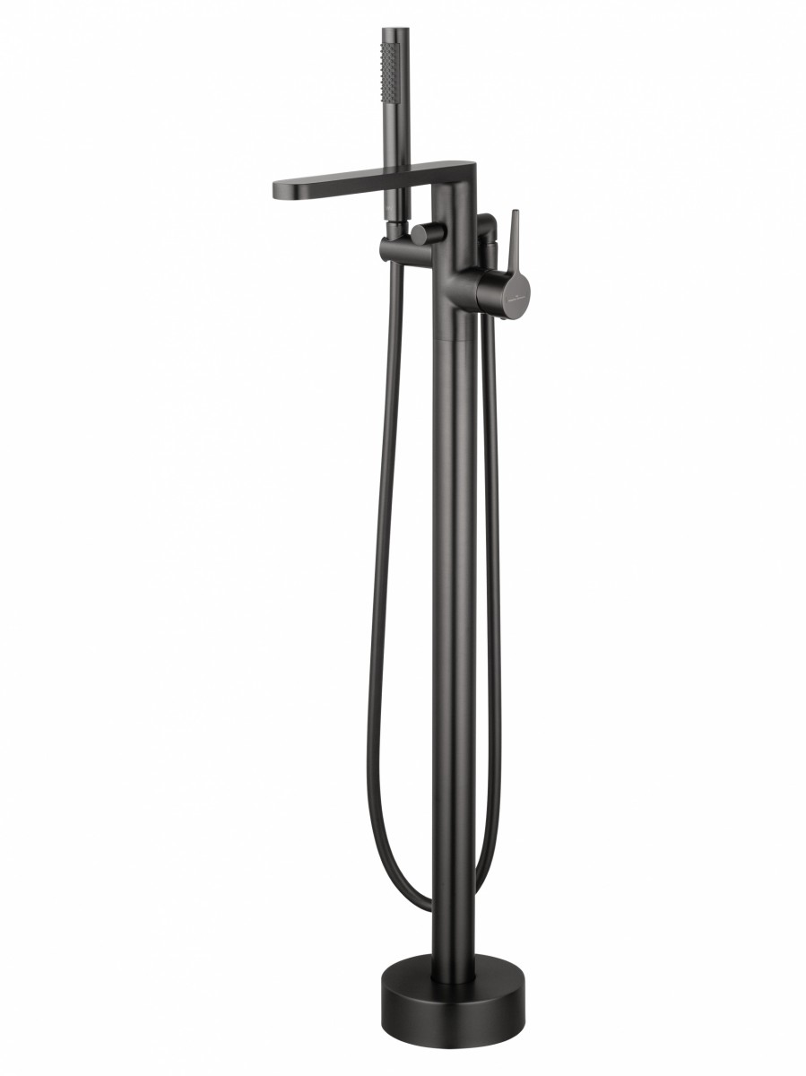 Смеситель напольный для ванны Wonzon & Woghand STICK WW-88649901-BGM (тёмный графит)