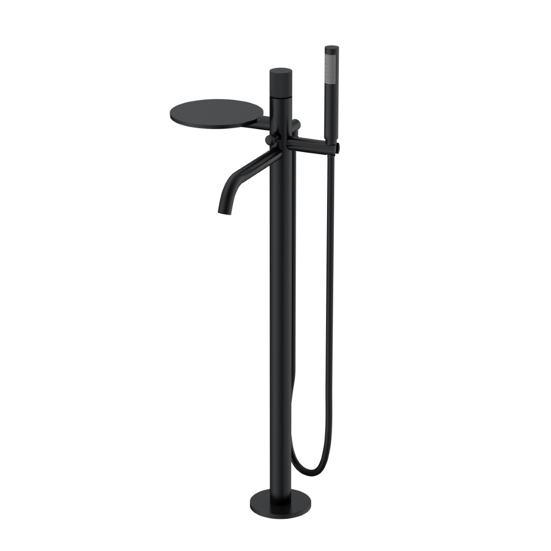 Смеситель напольный для ванны Boheme Stick 129-BB.3 (чёрный)