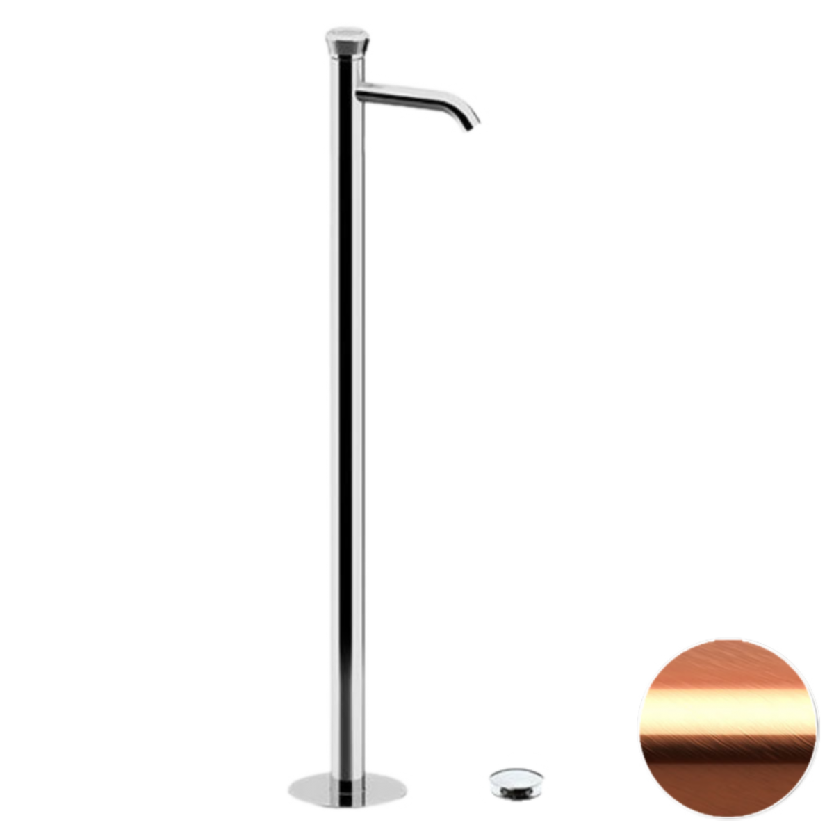 Смеситель напольный для раковины Remer Element ET18RP (медь брашированная)