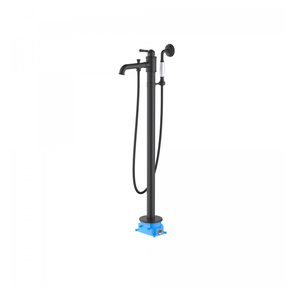 Смеситель напольный Aquatek Классик AQ1545MB (чёрный матовый)