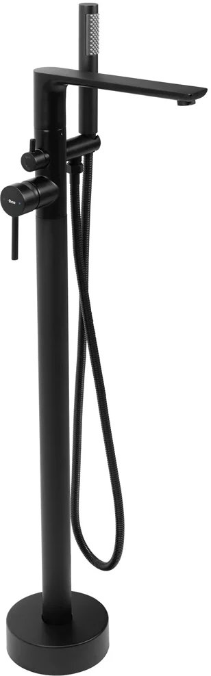 Смеситель напольный для ванны Rea Flores black REA-B2711 (черный матовый)