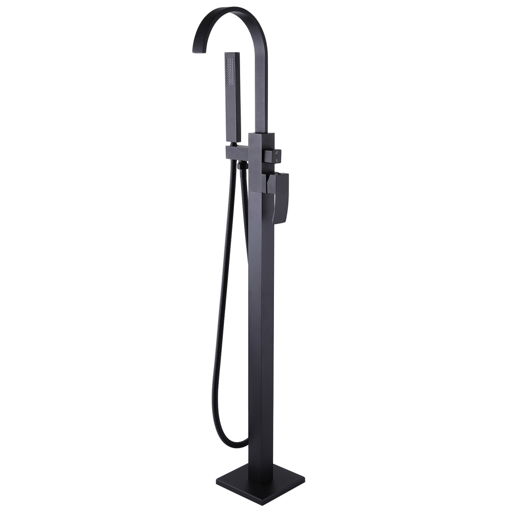 Смеситель напольный Abber Wasserfall AF8615B (черный матовый)