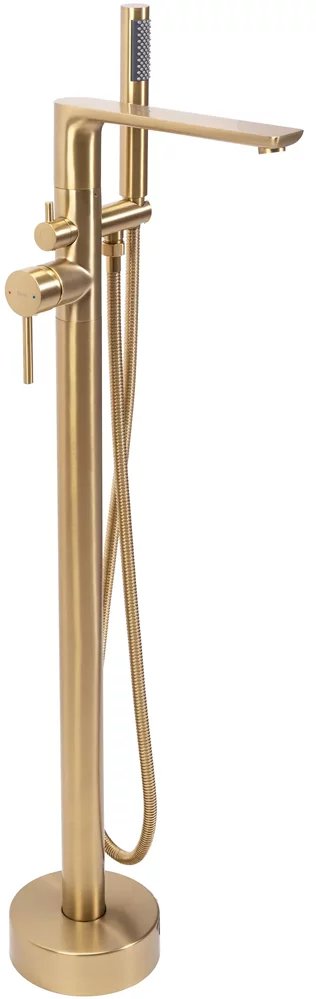Смеситель напольный для ванны Rea Flores gold matt REA-B2713 (золото матовое)