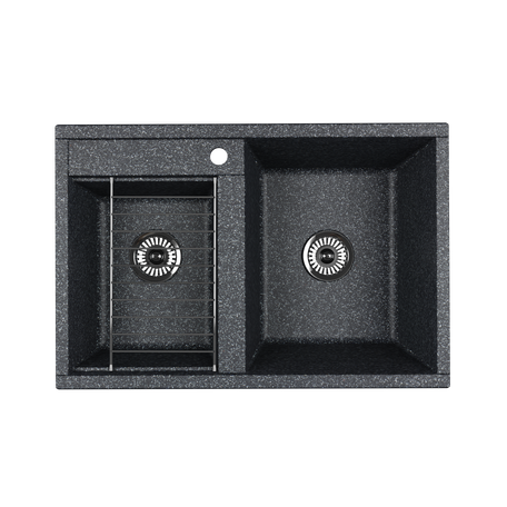 Мойка кухонная Aquaton Делия 78 DBL 2 780*520 мм (графит)