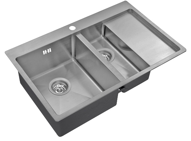 Мойка кухонная Zorg R 5178-2-L 780*510 мм L (сталь)