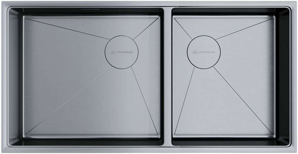 Кухонная мойка Omoikiri Taki 85-2-LB-U/IF Side IN 4997037 440*740 мм (нержавеющая сталь)