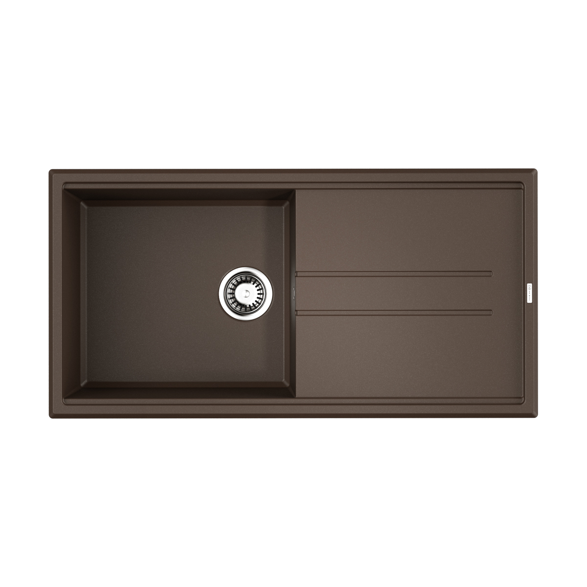 Кухонная мойка Omoikiri Tedori 100-DC 4993920 1000*510 мм (тёмный шоколад матовый)