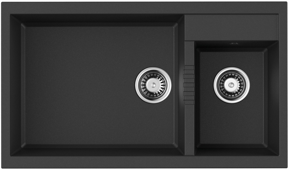 Кухонная мойка Omoikiri Tedori 86-2-LB BL 4993932 860*500 мм (чёрный)