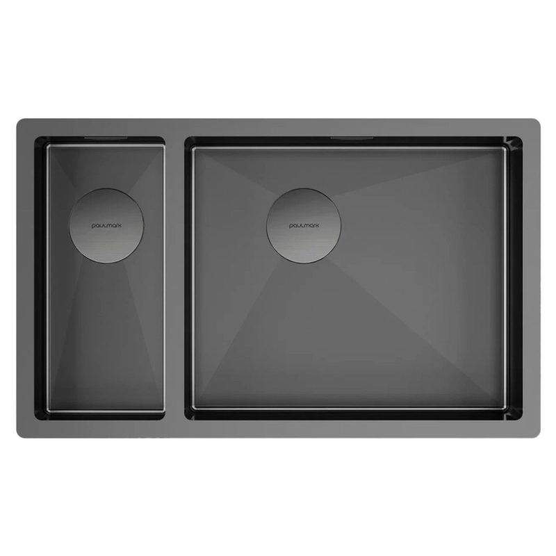 Кухонная мойка Paulmark Next PM226944-GMR 440*690 мм (вороненая сталь) R