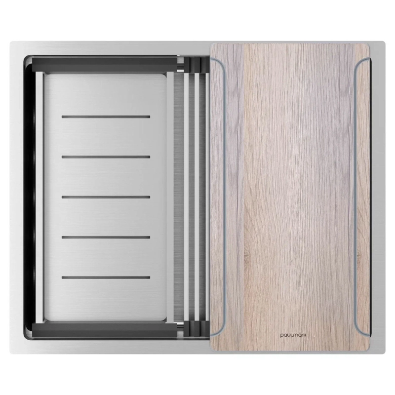 Кухонная мойка Paulmark Next Multi Sink PM785445-BS 450*540 мм (брашированная сталь)