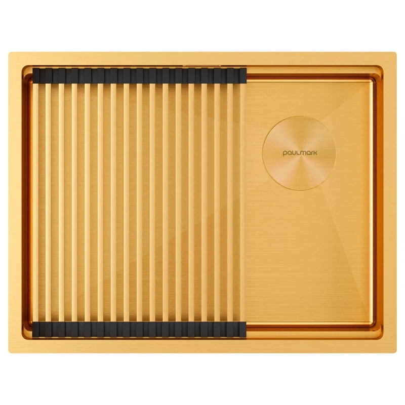 Кухонная мойка Paulmark Next Pro PM705845-BG 450*580 мм (брашированное золото)