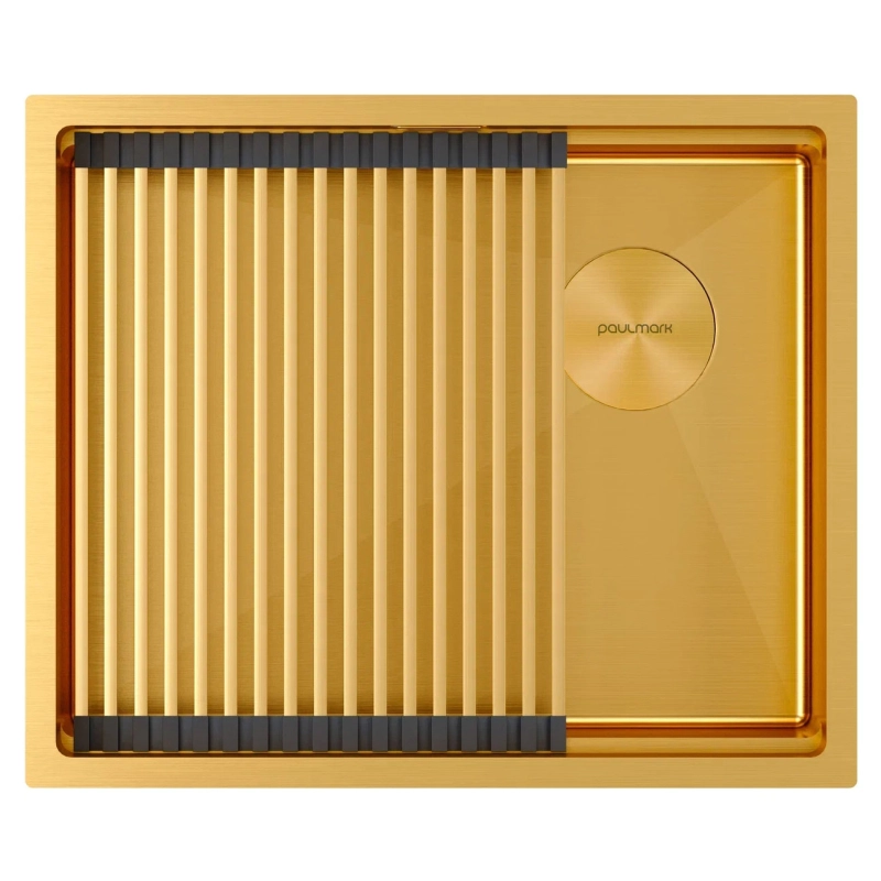 Кухонная мойка Paulmark Next Pro PM705445-BG 450*540 мм (брашированное золото)