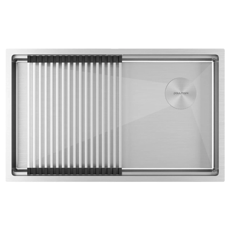 Кухонная мойка Paulmark Next Pro PM707445-BS 450*740 мм (брашированная сталь)