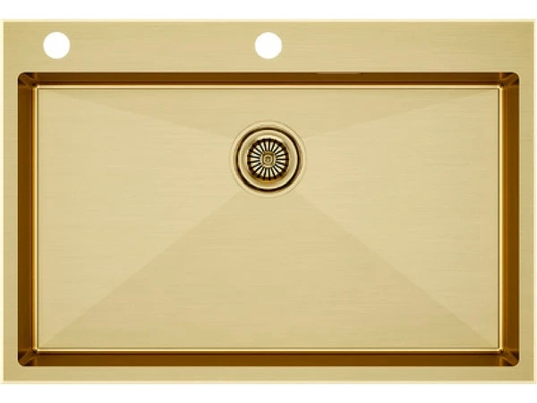 Кухонная мойка Paulmark Vast Edge PM777551-BG 750*510 мм (брашированное золото)