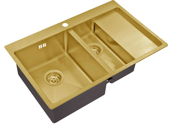 Мойка кухонная Zorg SZR 5178-2-L BRONZE 780*510 мм L (бронза)