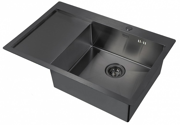 Мойка кухонная Zorg PVD 7851-R GRAFIT 780*510 мм R (графит)