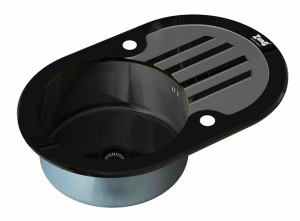Мойка кухонная Zorg GL-7851-OV-BLACK-GRAFIT 780*510 мм (черный/графит)