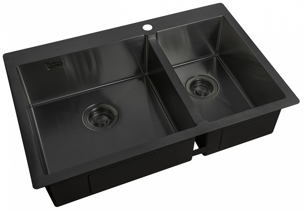 Мойка кухонная Zorg ZL R 780-2-510-L GRAFIT 780*510 мм (графит)