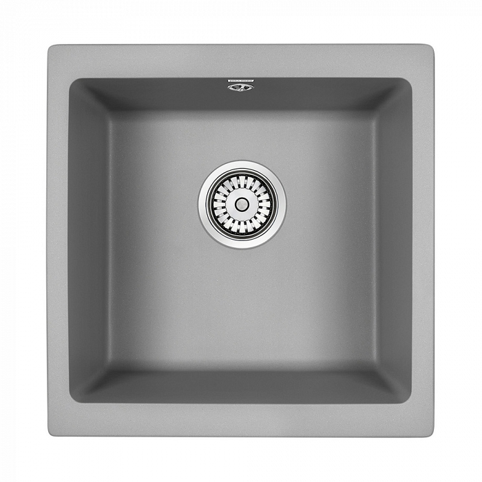 Мойка кухонная Paulmark Brilon PM104546-GRM 445*460 мм (серый металлик)