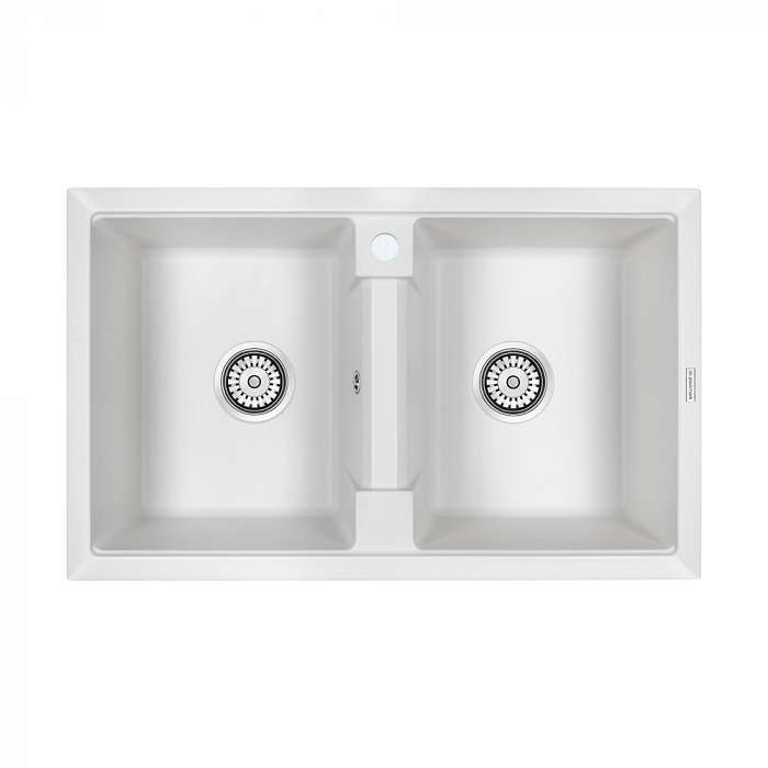 Мойка кухонная Paulmark Zwilling PM238150-WH 810*500 мм (белый)