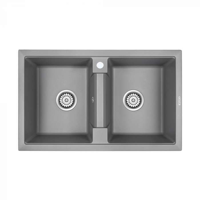 Мойка кухонная Paulmark Zwilling PM238150-GRM 810*500 мм (серый металлик)
