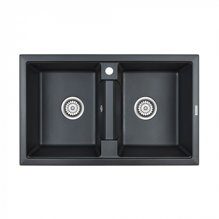 Мойка кухонная Paulmark Zwilling PM238150-BLM 810*500 мм (черный металлик)
