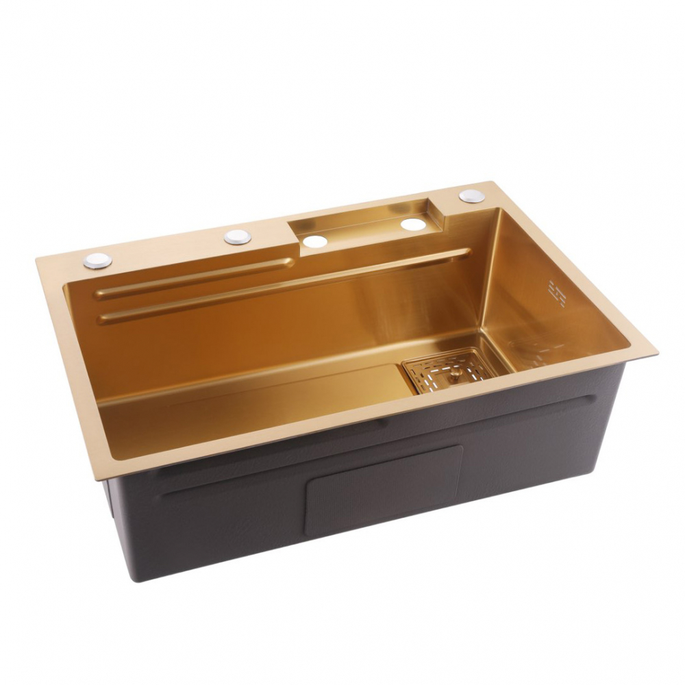 Кухонная мойка Abber Wasser Kreis AF2194G 680*460 мм (золото матовое)