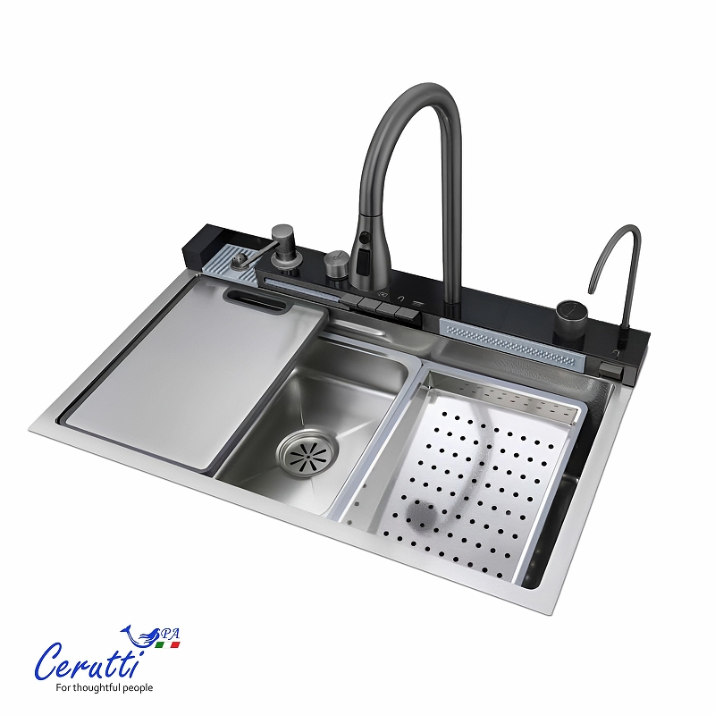 Кухонная мойка Cerutti SPA Gloria 75 CT11888 750*460 мм (хром матовый)