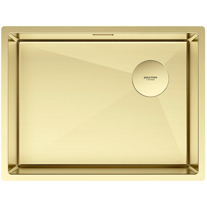 Кухонная мойка Paulmark Next-Skew 58 Uni PM885844-LG 580*440 мм (светлое золото)