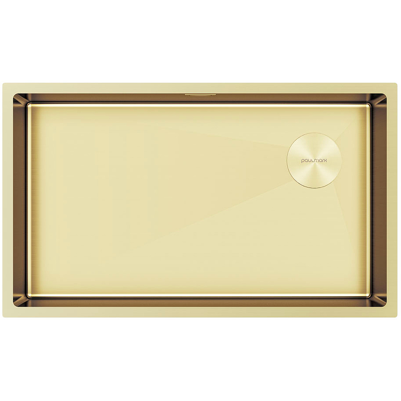 Кухонная мойка Paulmark Next-Skew 74 Uni PM887444-LG 740*440 мм (светлое золото)