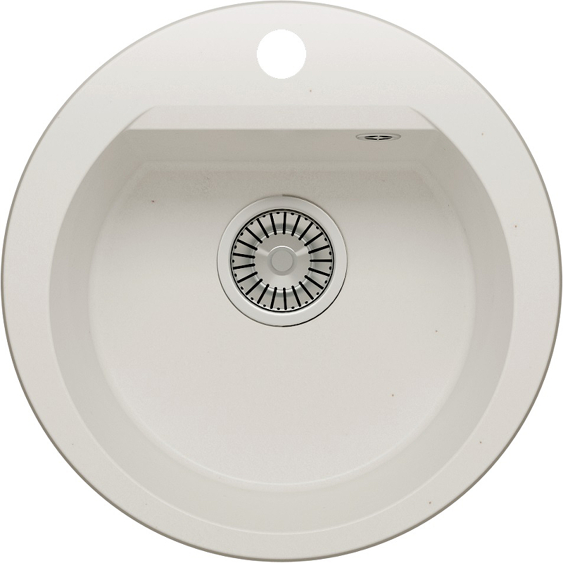 Мойка кухонная  Polygran Atol-460 460*460 мм (белый хлопок)
