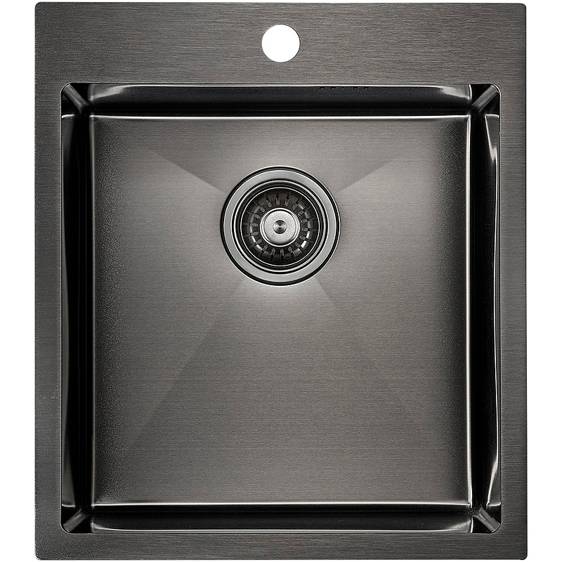 Мойка кухонная Paulmark Favor PM214551-GM 450*510 мм (вороненая сталь)