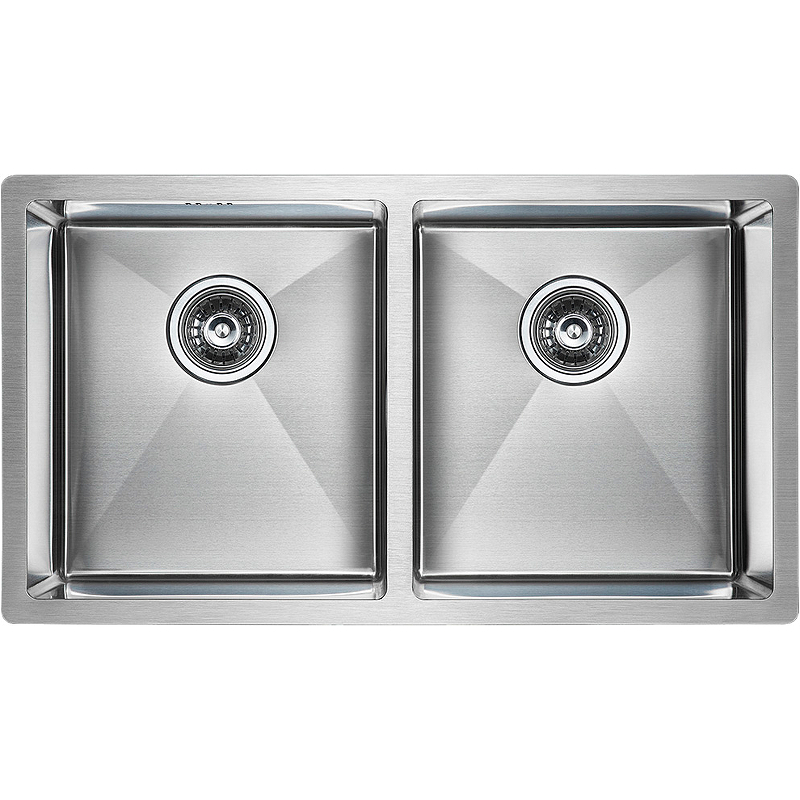 Мойка кухонная Paulmark Twin PM237844-BS 780*440 мм (брашированная сталь)