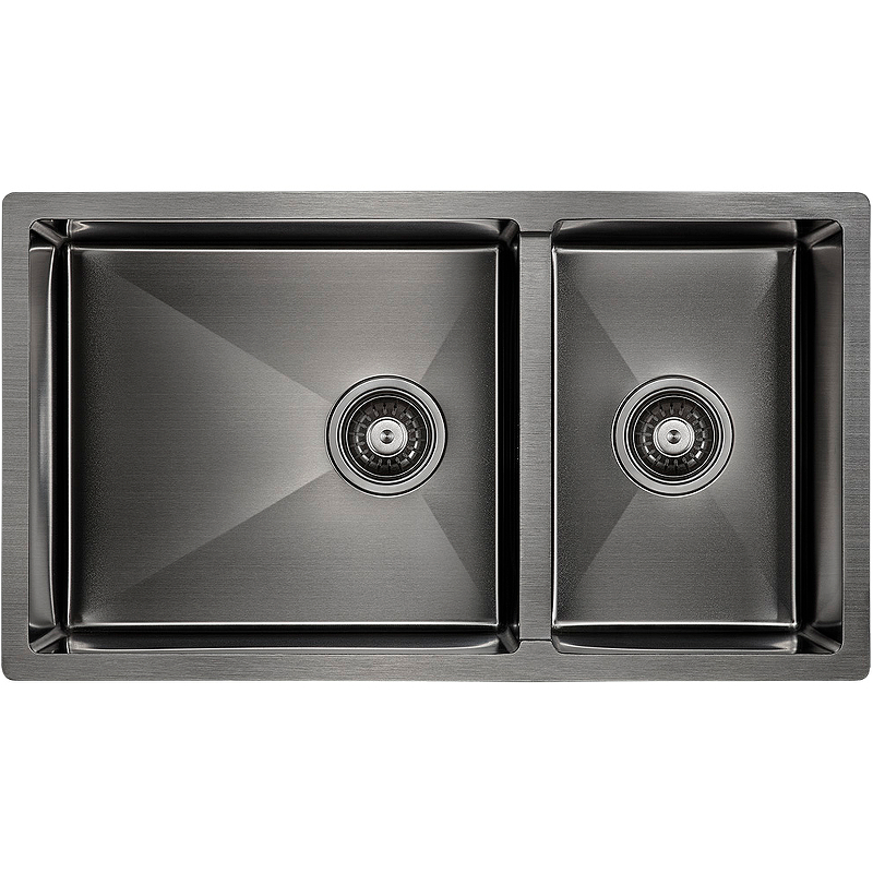 Мойка кухонная Paulmark Axel PM227844-GM 780*440 мм (вороненая сталь)
