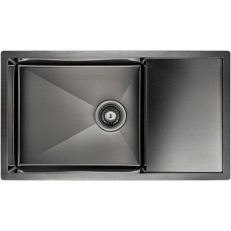 Мойка кухонная Paulmark Wing PM217844-GM 780*440 мм (вороненая сталь)