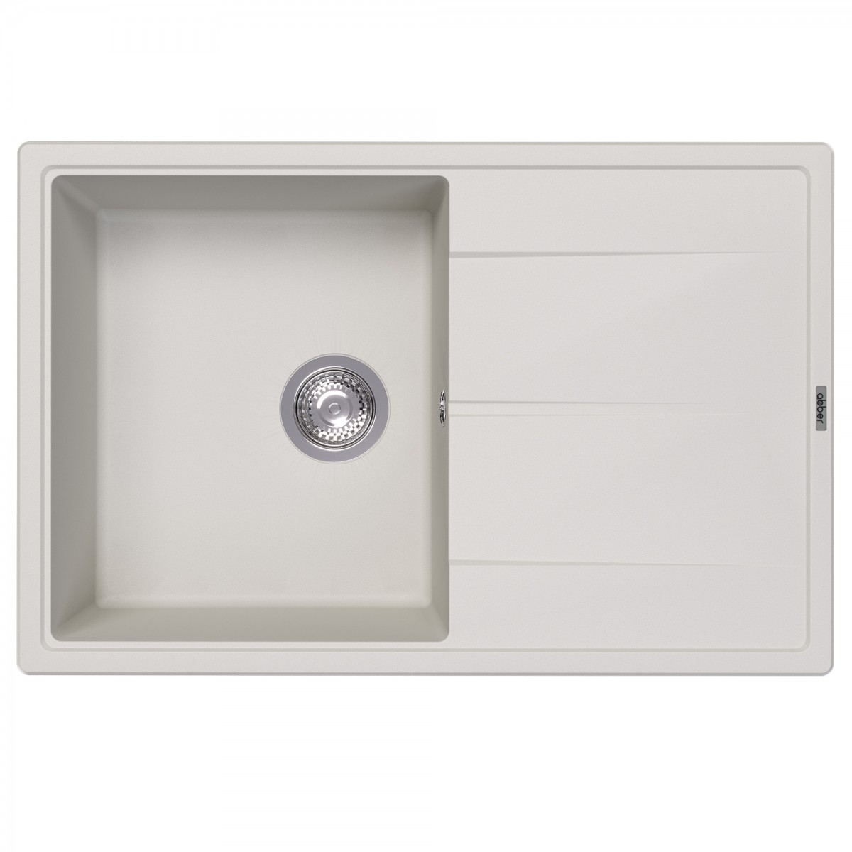 Кухонная мойка Abber Quarz AQ2904W 510*780 мм (белый матовый)