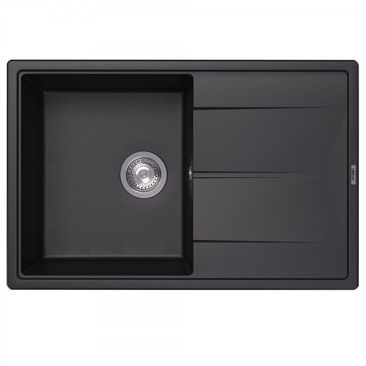 Кухонная мойка Abber Quarz AQ2904B 510*780 мм (чёрный матовый)