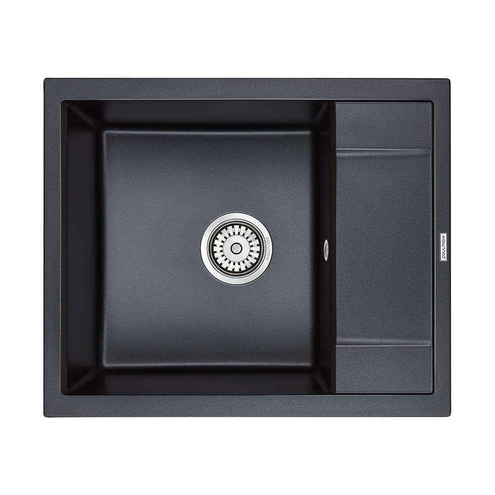 Мойка кухонная Paulmark Optimum PM216050-BLM 600*500 мм (черный металлик)