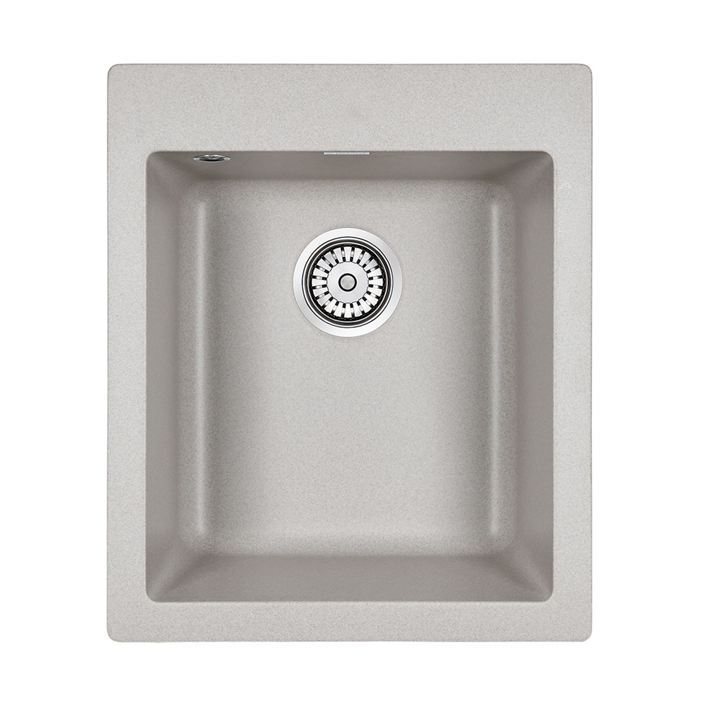 Мойка кухонная Paulmark Leer PM104249-GR 415*490 мм (серый)