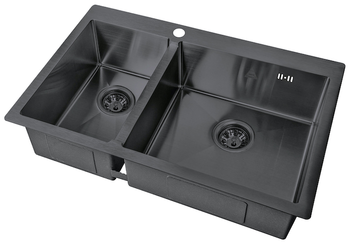 Мойка кухонная Zorg SH 78-2-51-R GRAFIT 780*510 мм R (графит)