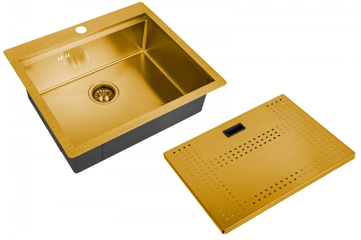 Мойка кухонная с накладкой Zorg ZM N-5952 BRONZE 590*520 мм (бронза)