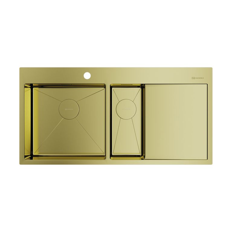 Кухонная мойка Omoikiri Akisame 100-2-LG-L 4973089 1000*510 мм (светлое золото)