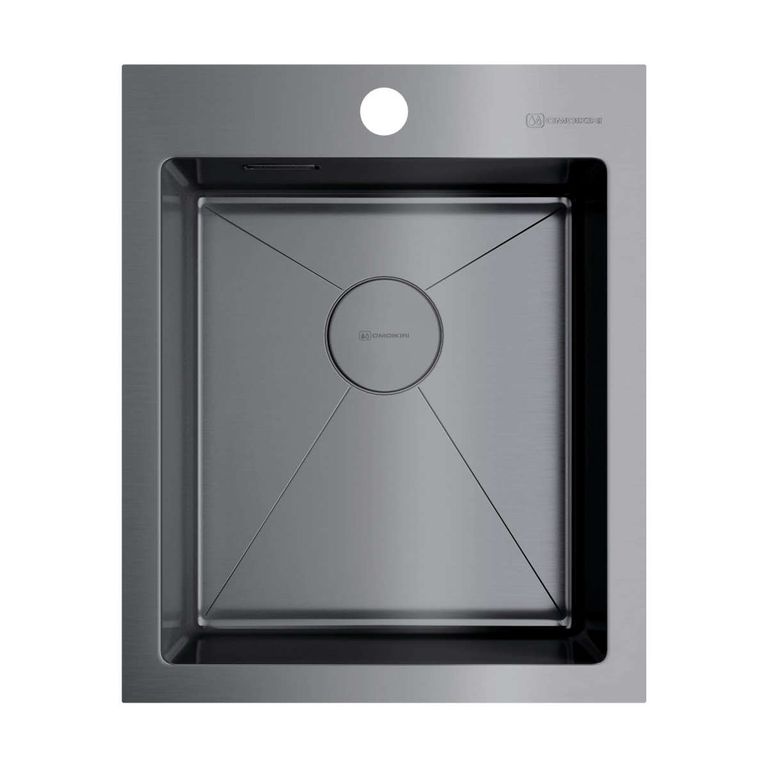 Кухонная мойка Omoikiri Akisame 41-GM 4973094 410*510 мм (воронёная сталь)